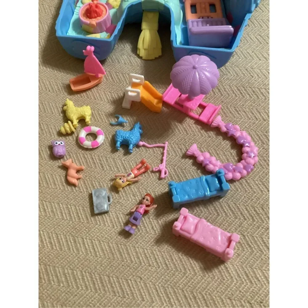 Set of 2 Polly Pocket 2-In-1 Travel Toy Playsets